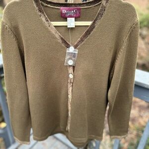 Denim&Co Women's Khaki Cardigan